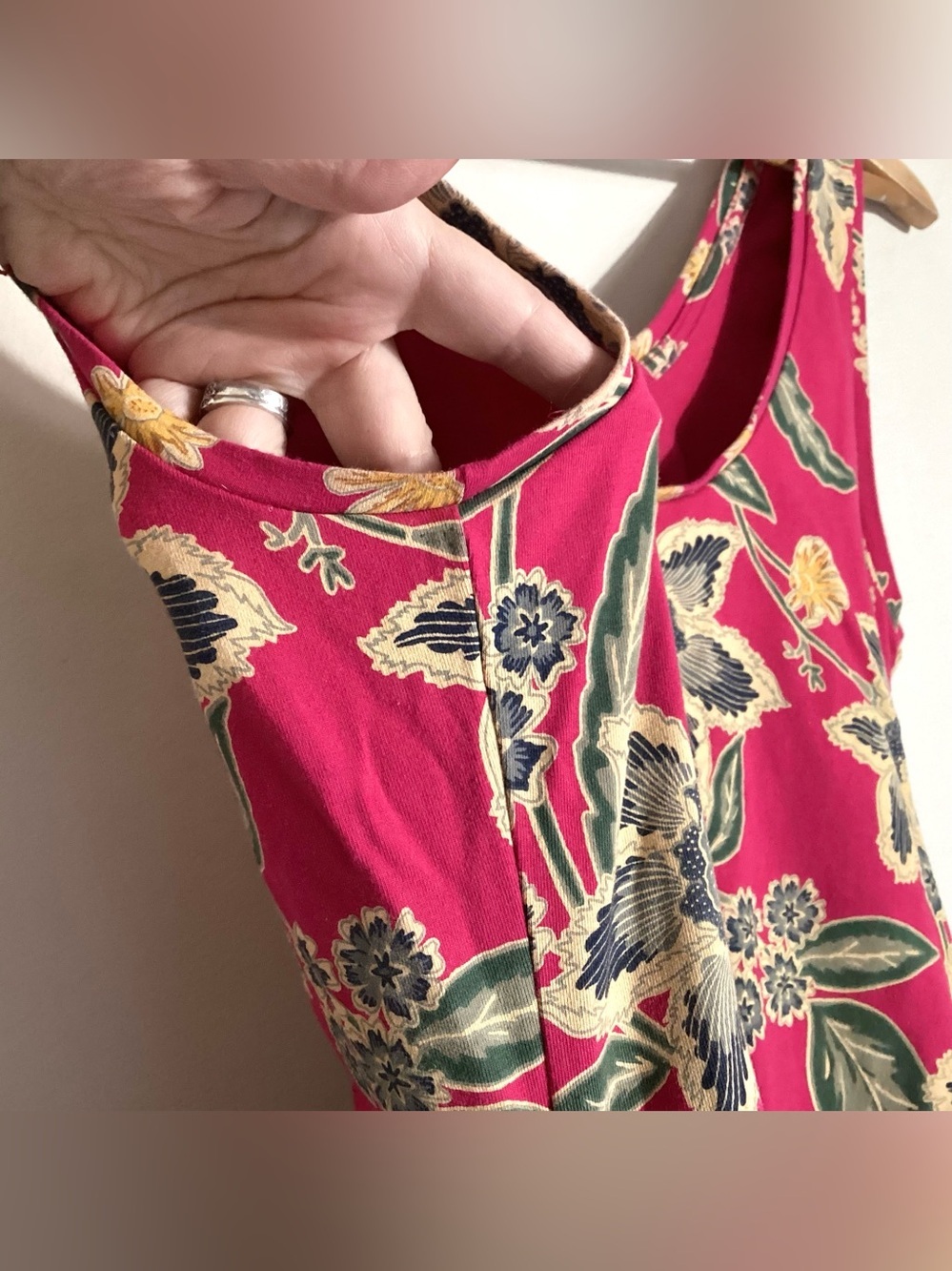 Old Navy Maternity Sleeveless Floral Slub Ruched Midi Dress L - Picture 9 of 15